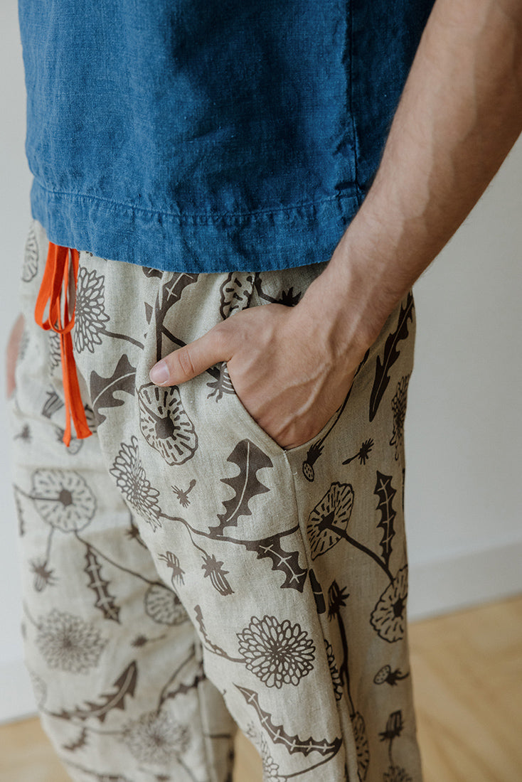 Hemp Tie Pant- Dandelion