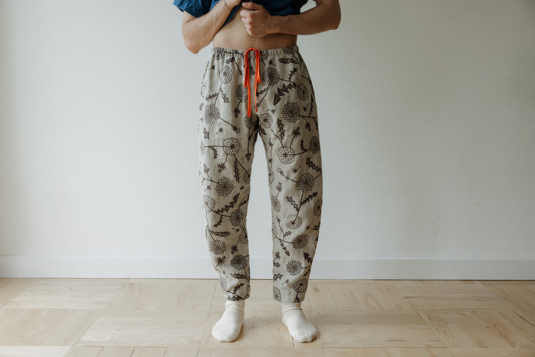 Hemp Tie Pant- Dandelion