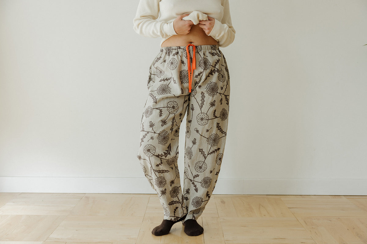 Hemp Tie Pant- Dandelion