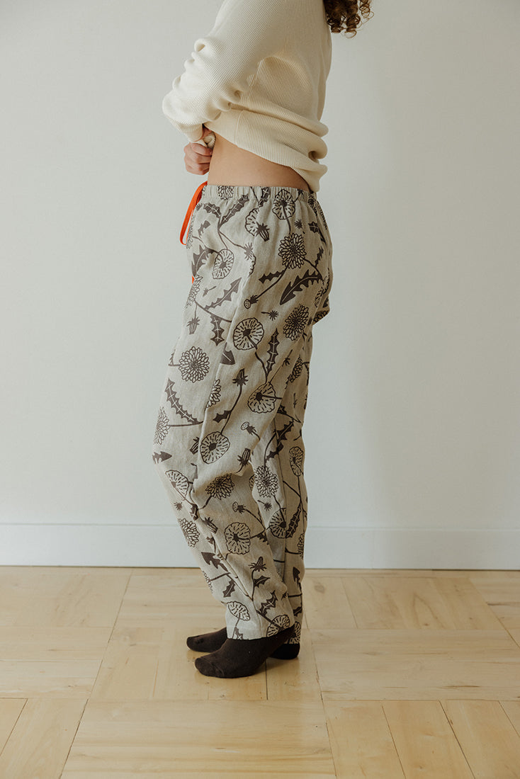 Hemp Tie Pant- Dandelion