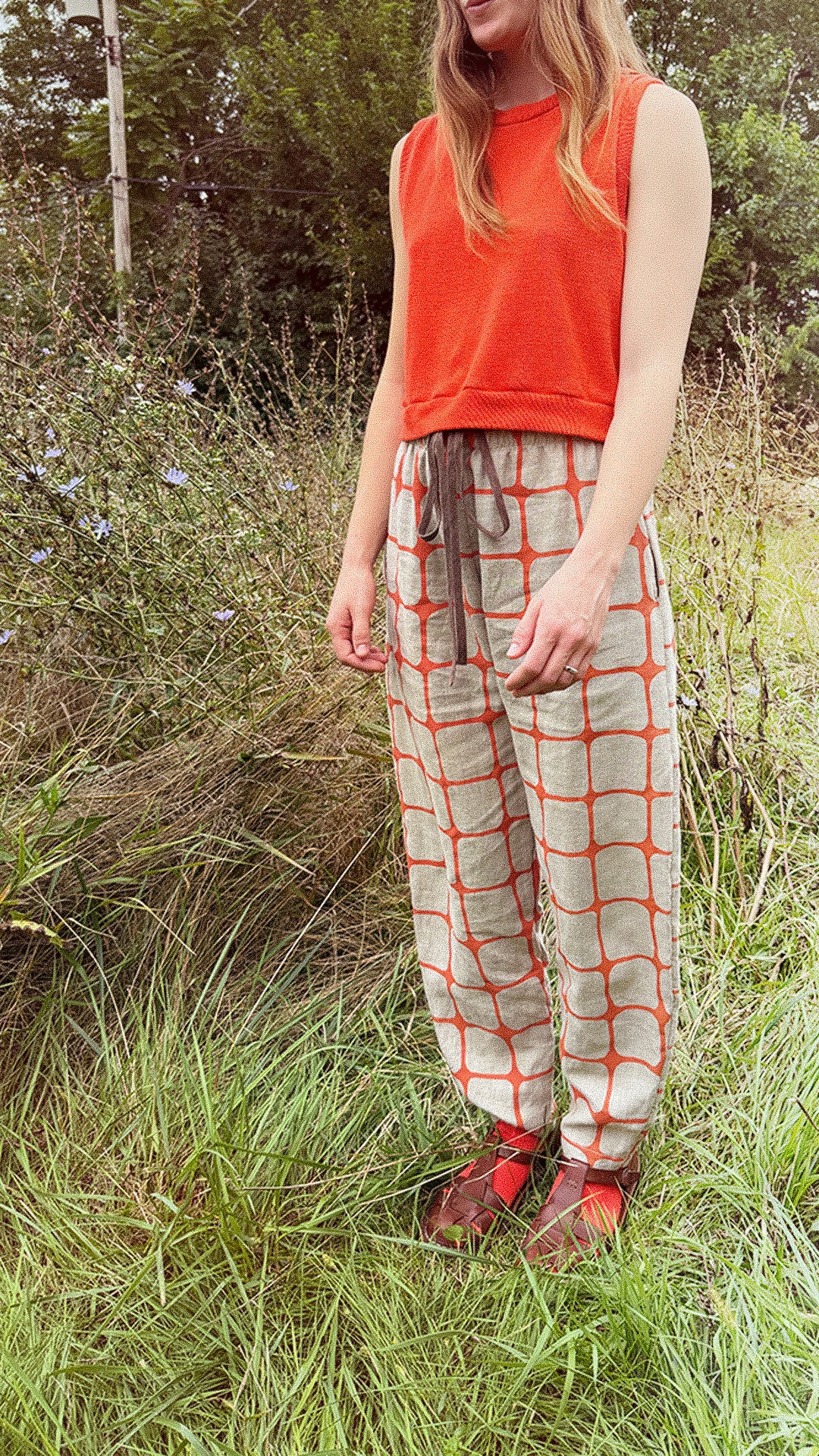 Hemp Vest - Poppy Orange