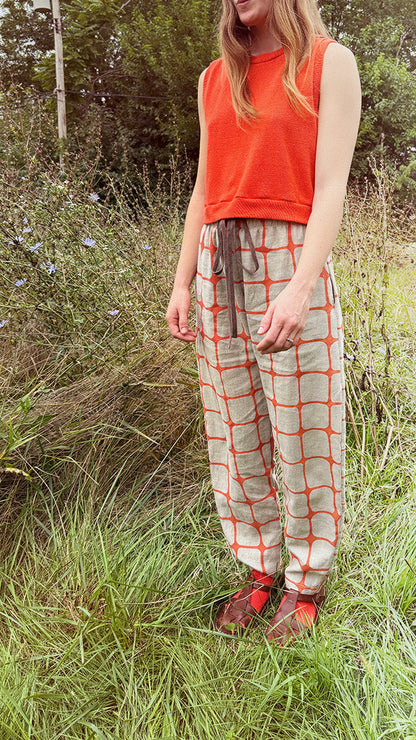 Hemp Vest - Poppy Orange