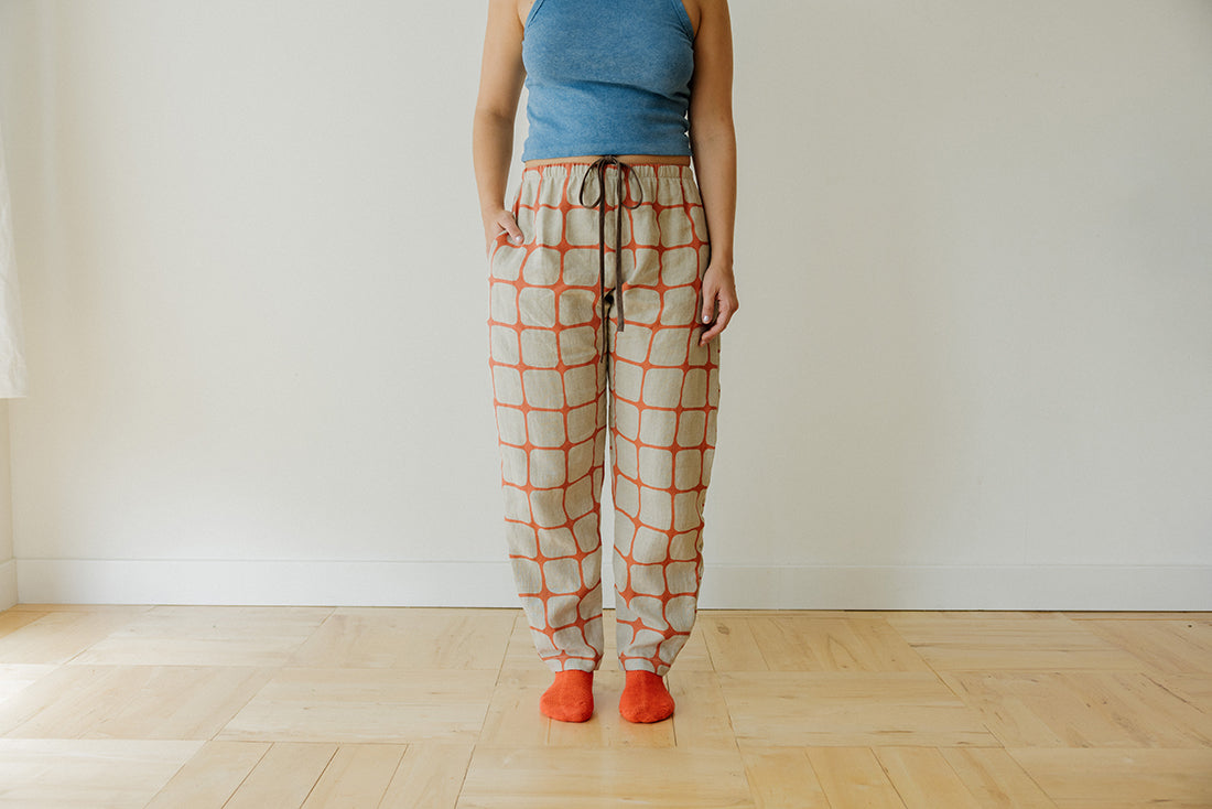 Hemp Tie Pant- Fence
