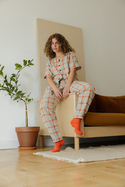 Hemp Tie Pant- Fence