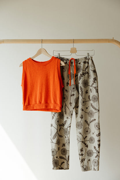 Hemp Vest - Poppy Orange
