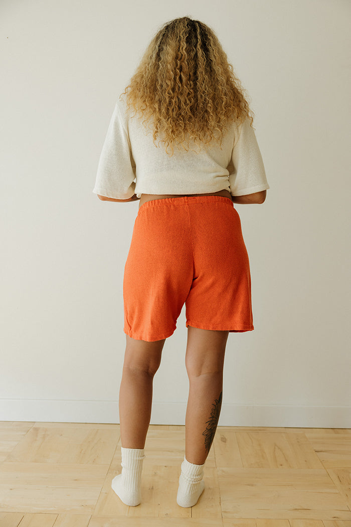 Hemp Knit Short - Poppy Orange