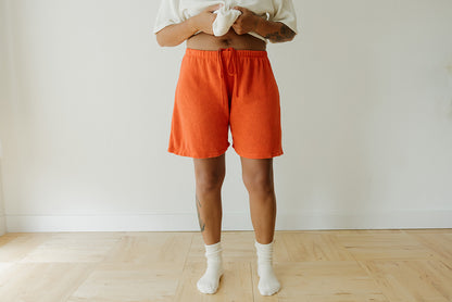 Hemp Knit Short - Poppy Orange