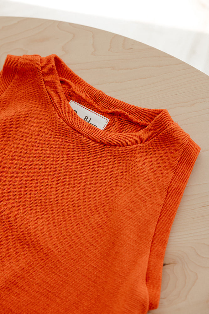 Hemp Vest - Poppy Orange