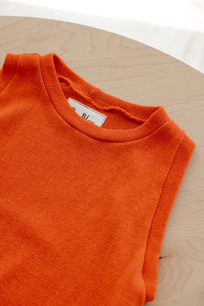 Hemp Vest - Poppy Orange