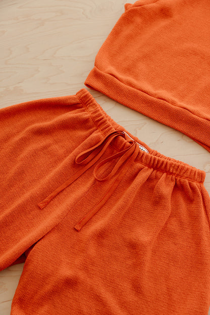 Hemp Knit Short - Poppy Orange