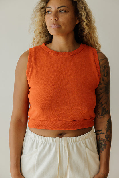 Hemp Vest - Poppy Orange
