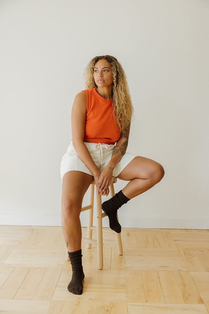 Hemp Vest - Poppy Orange