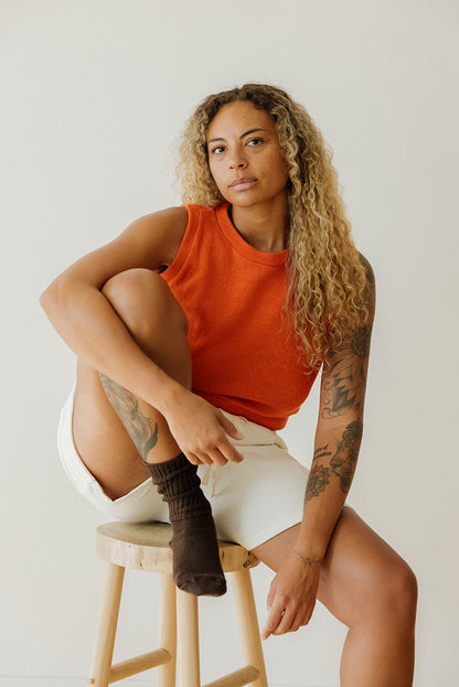 Hemp Vest - Poppy Orange