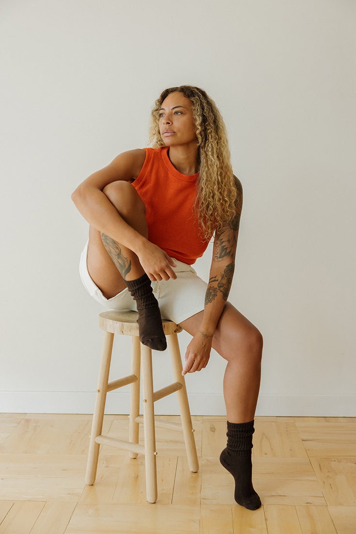 Hemp Vest - Poppy Orange