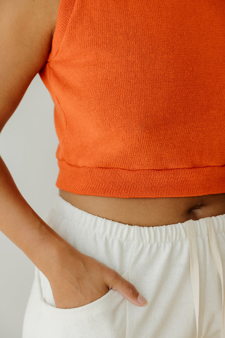 Hemp Vest - Poppy Orange