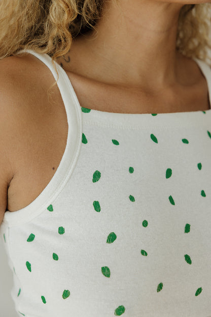 Hemp Tank - Green Petals