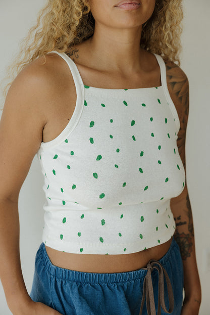 Hemp Tank - Green Petals