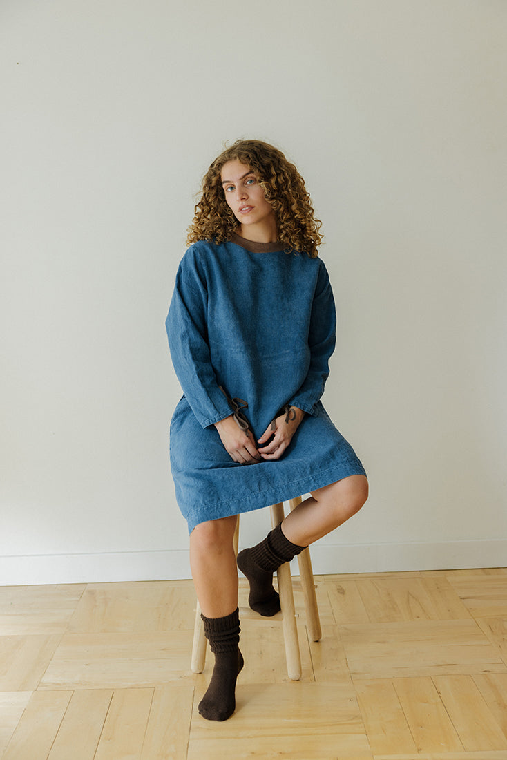 Hemp Dress- Indigo