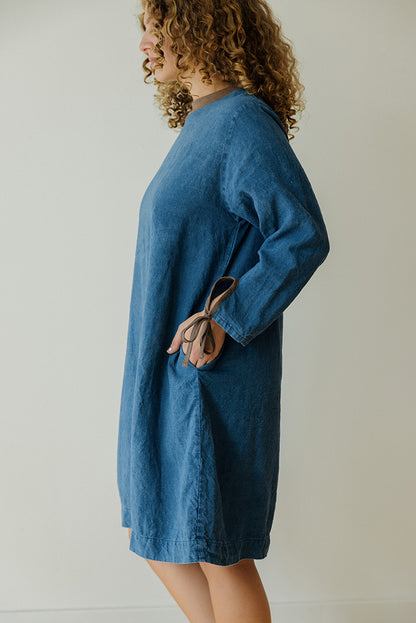 Hemp Dress- Indigo
