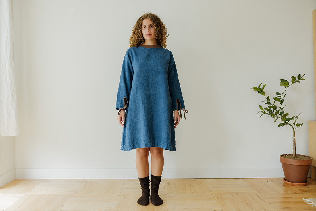 Hemp Dress- Indigo