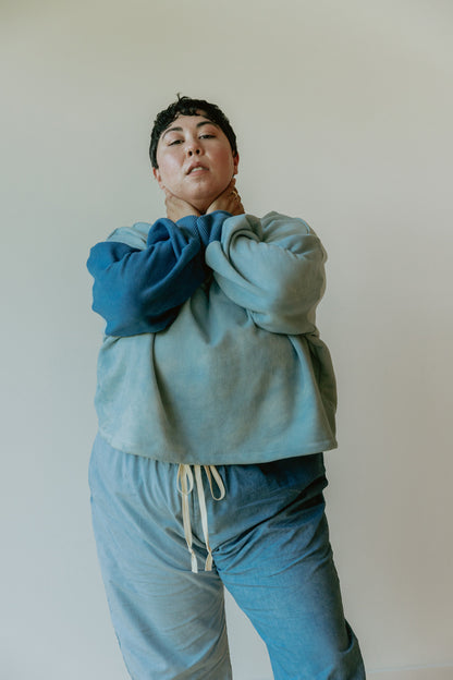 Indigo Block Sweatshirt