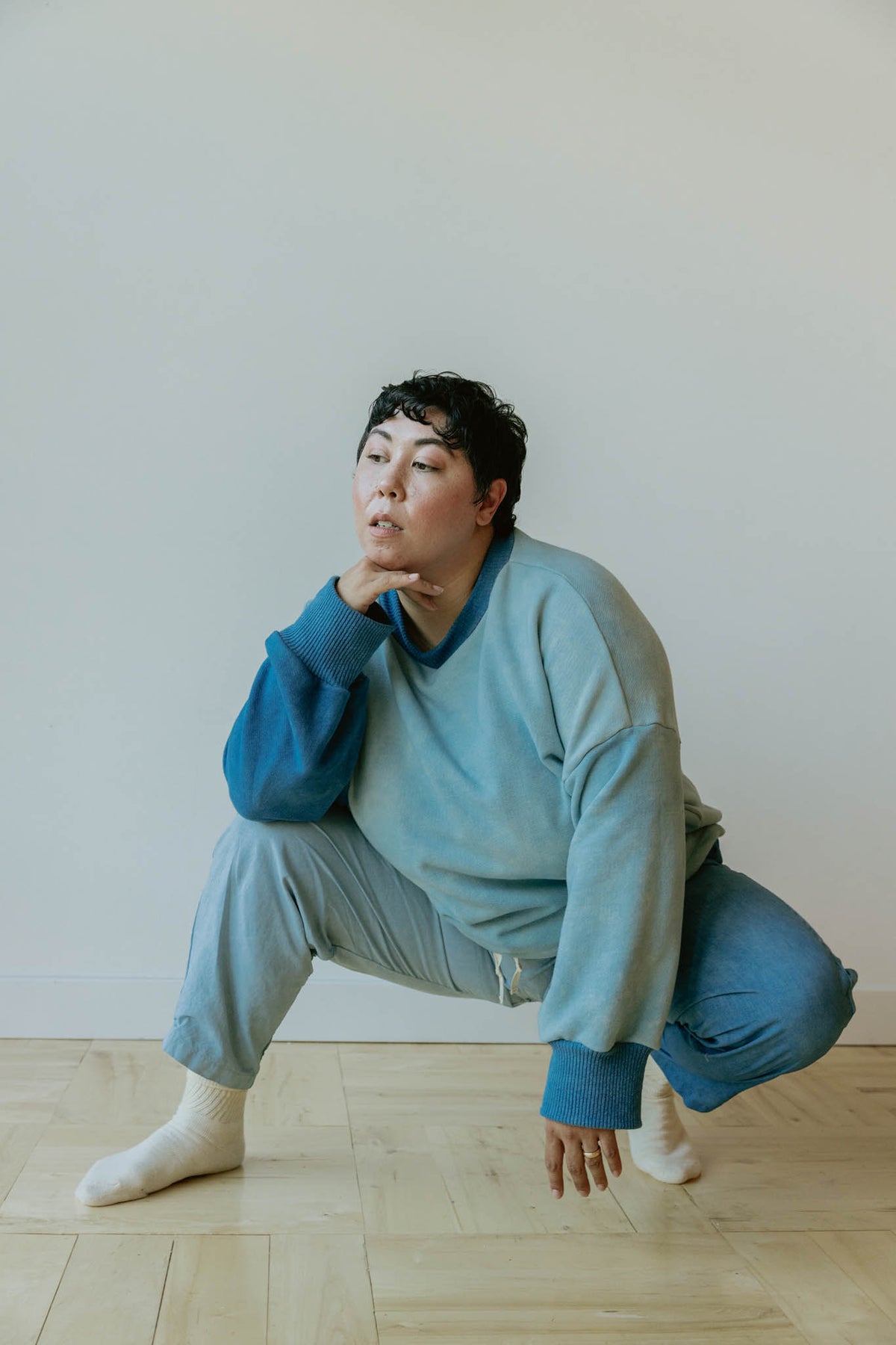 Indigo Block Sweatshirt