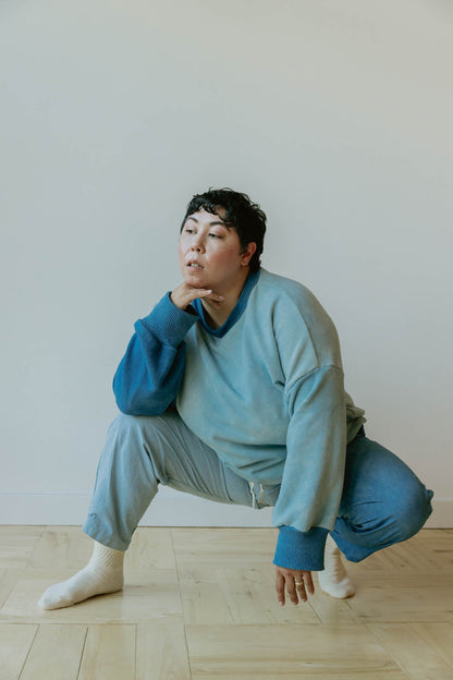 Indigo Block Sweatshirt