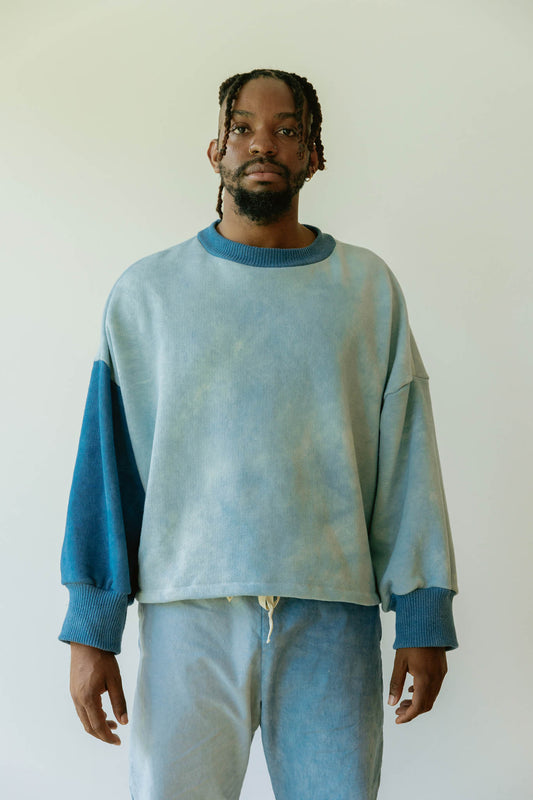 Indigo Block Sweatshirt