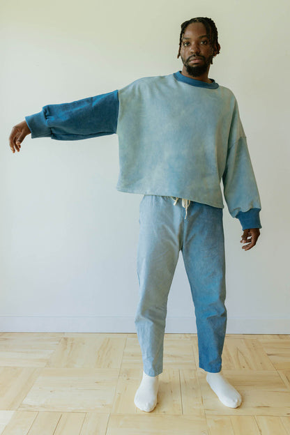 Indigo Block Sweatshirt