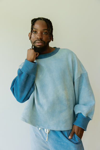 Indigo Block Sweatshirt