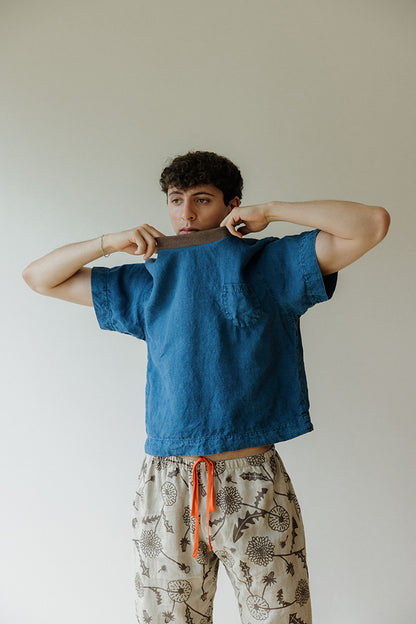 Hemp Pocket Tee - Indigo