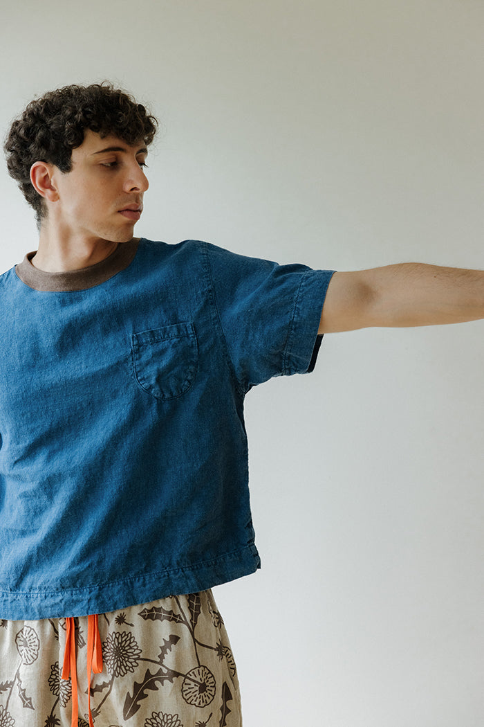 Hemp Pocket Tee - Indigo