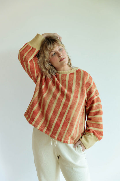 Red Stripe Sweatshirt