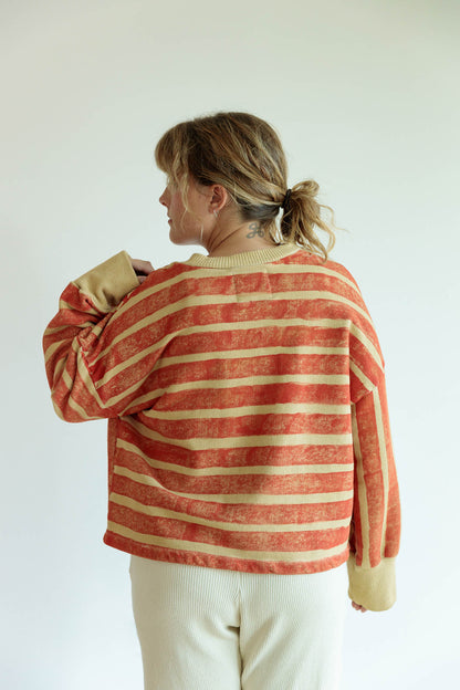 Red Stripe Sweatshirt