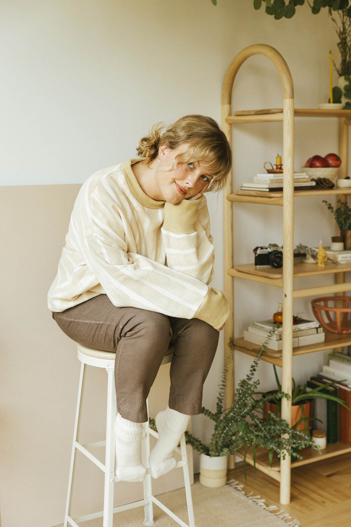 Chestnut Stripe Sweatshirt