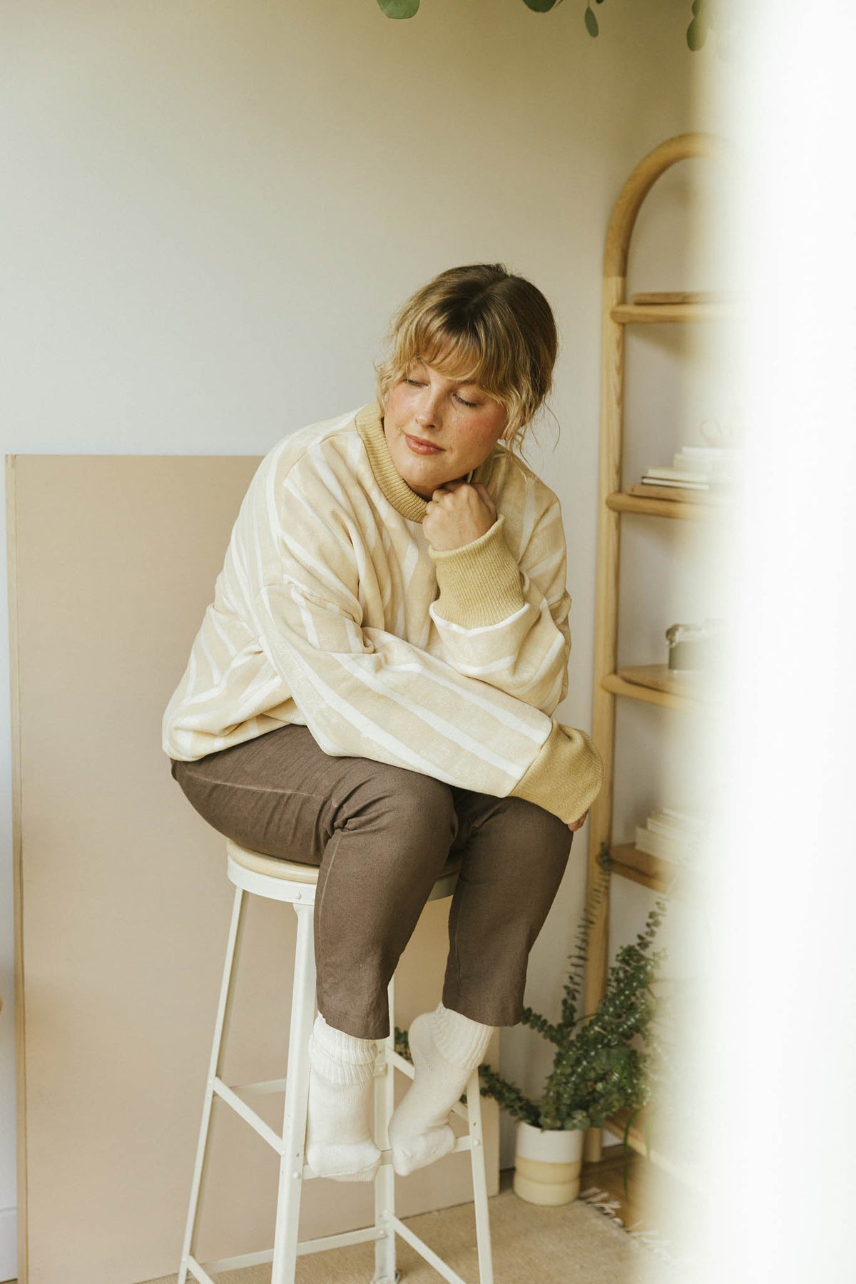 Chestnut Stripe Sweatshirt